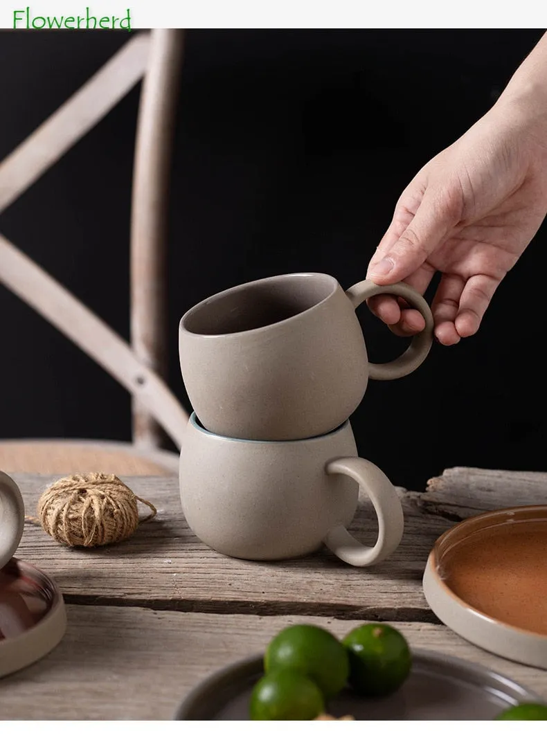 Ceramic Coffee Mug with Plate