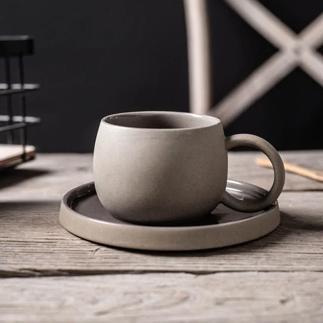 Ceramic Coffee Mug with Plate