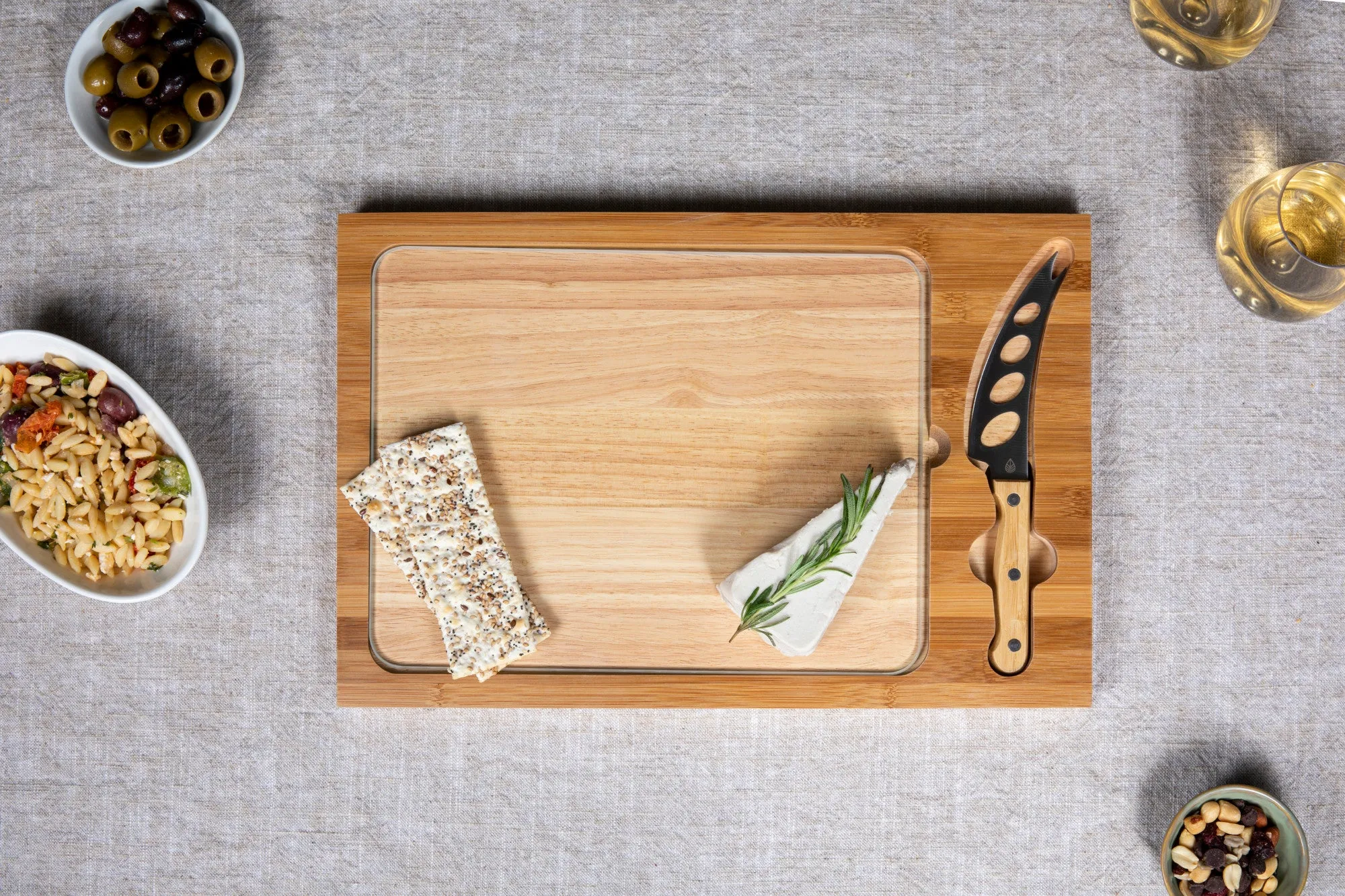 Chicago Bears Football Field - Icon Glass Top Cutting Board & Knife Set