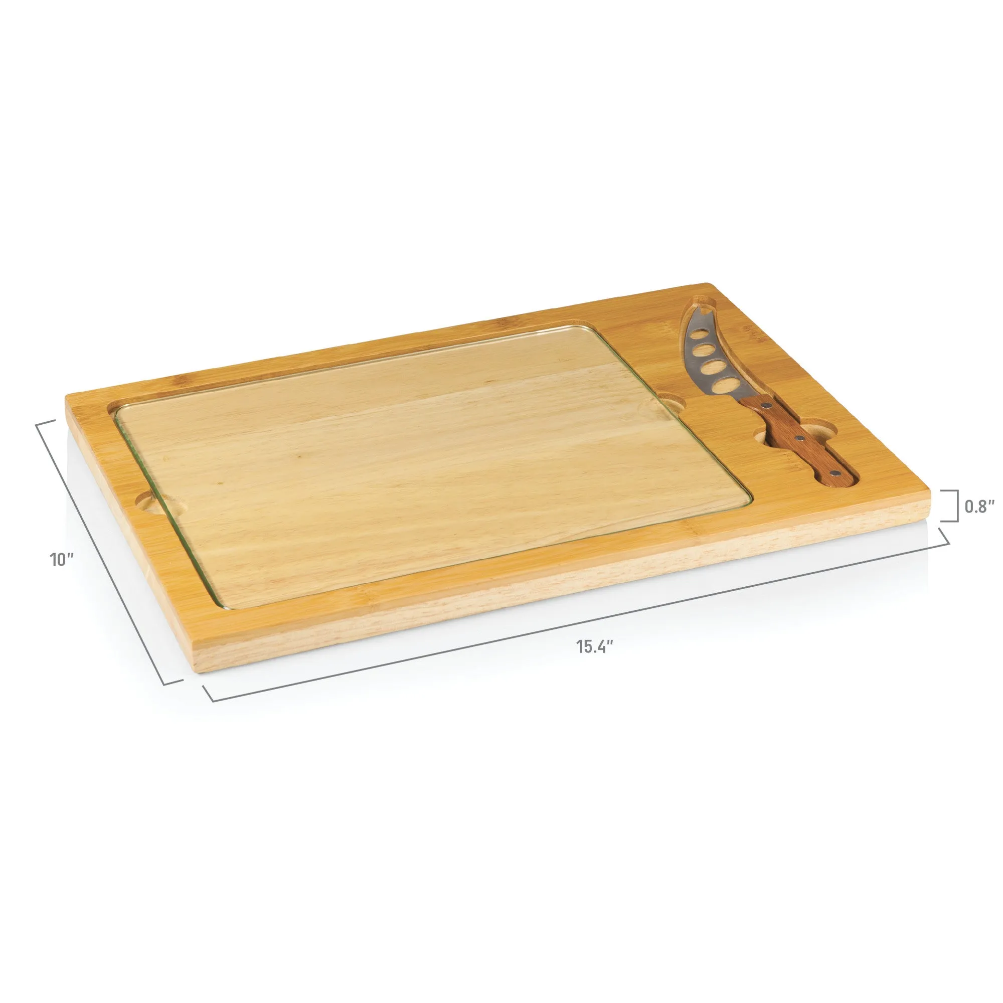 Chicago Bears Football Field - Icon Glass Top Cutting Board & Knife Set