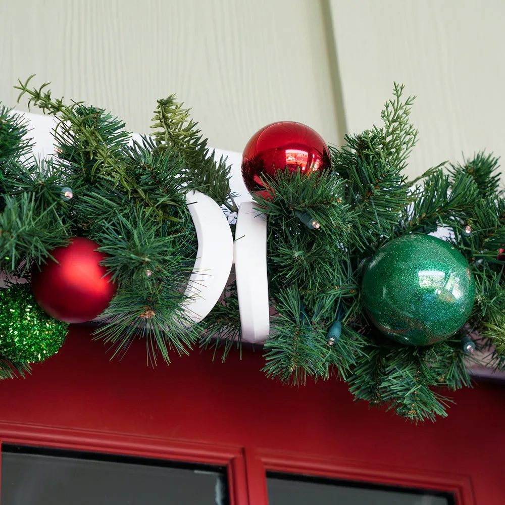 Christmas Cheer Red and Green Garland - 9'