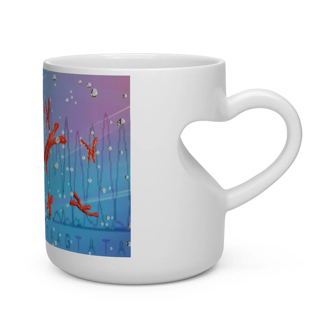 Chromosomes Heart Shape Mug