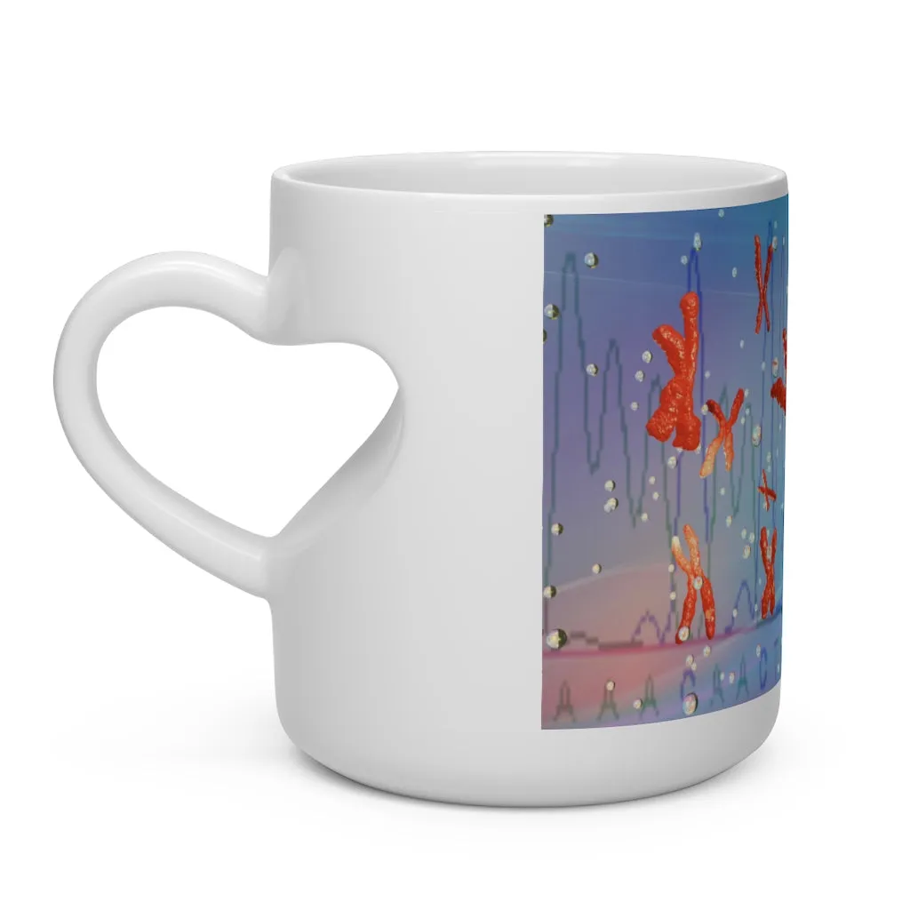 Chromosomes Heart Shape Mug