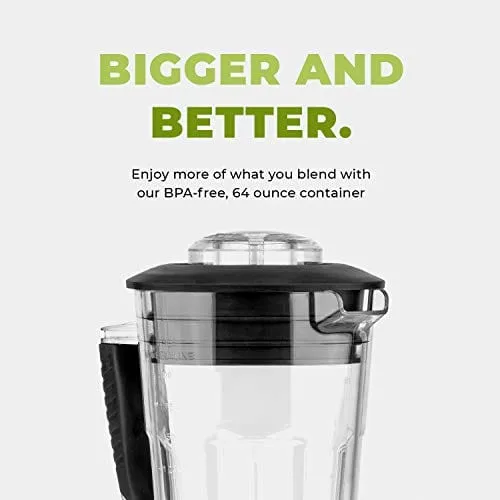 Cleanblend Commercial Blender - 64oz Countertop Blender 1800 Watts - High Performance, High Powered Professional Blender and Food Processor For Smoothies