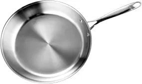 Cooks Standard Frying Pan Stainless Steel, 8-Inch Multi-Ply Clad wok Stir Fry Pan Kitchen Skillet, Silver