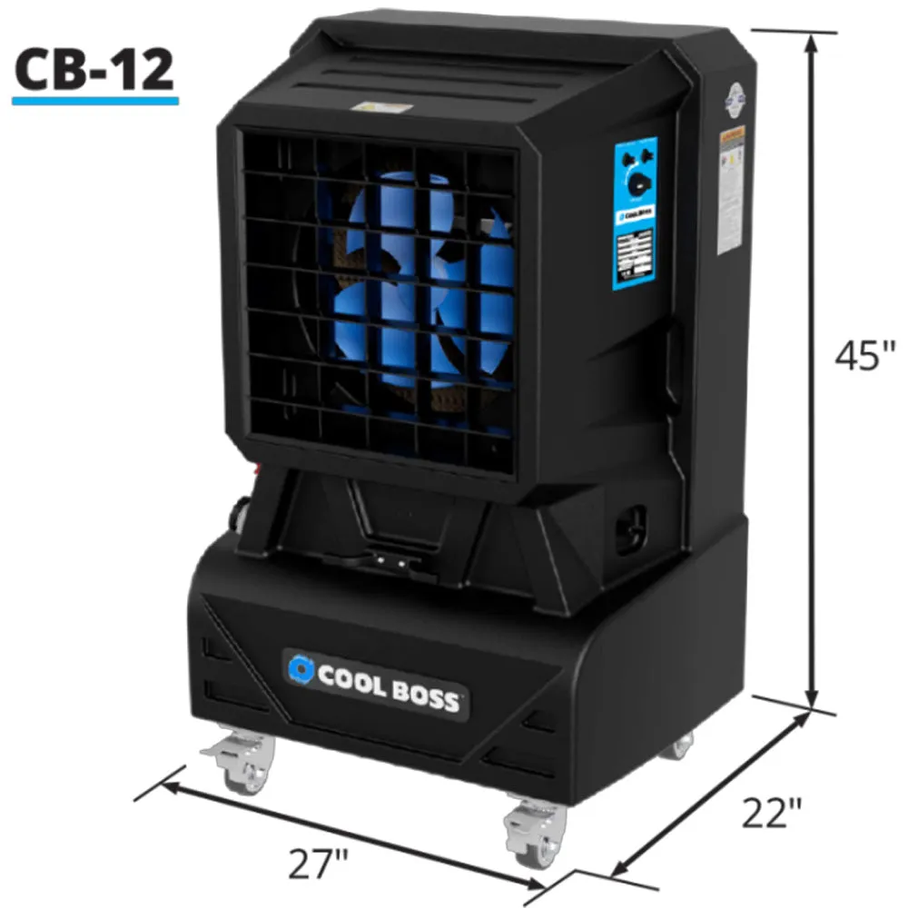 Cool Boss 12-SLH Evaporative Air Cooler with Swing Louvers