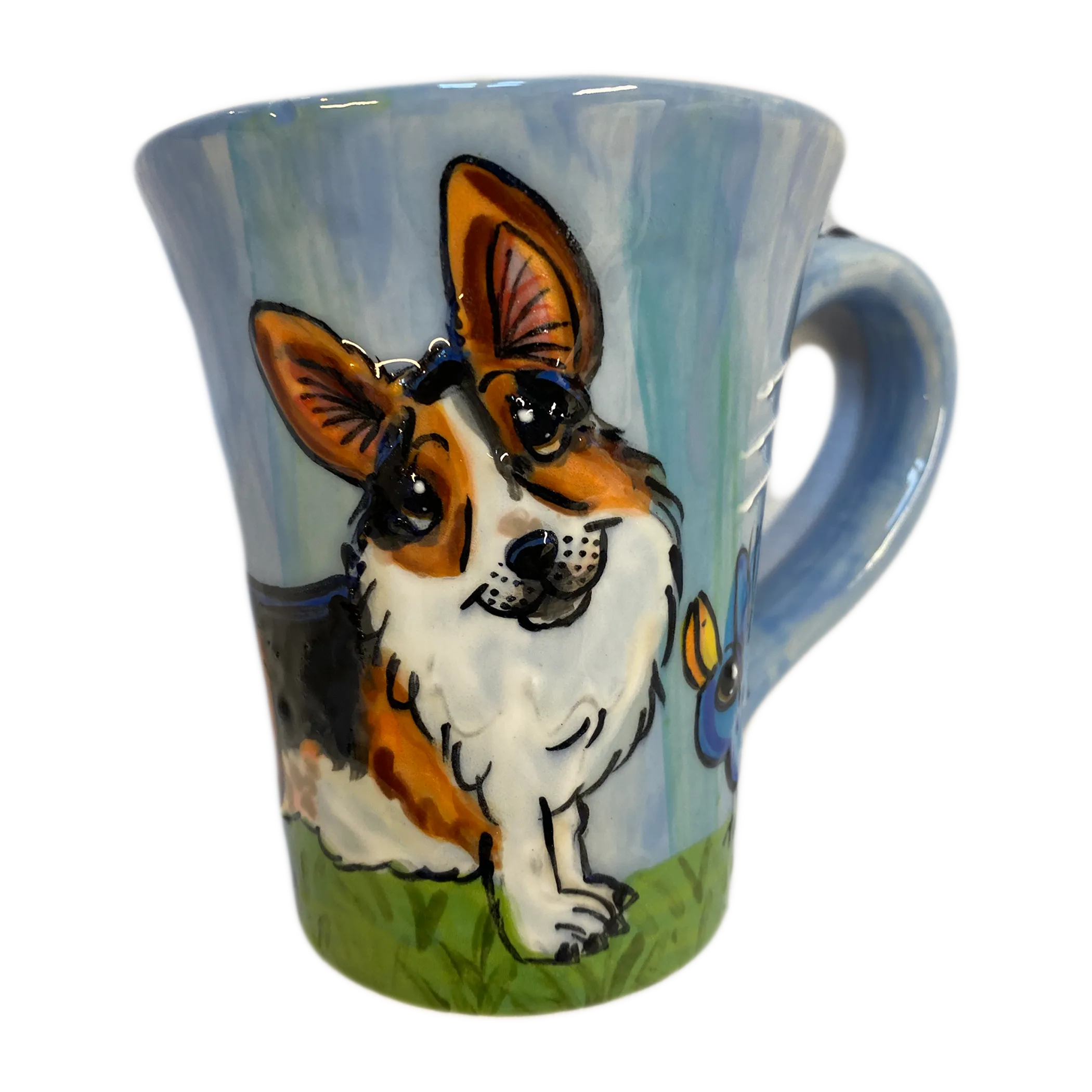 Corgi Dog Hand Painted Ceramic Coffee Mug