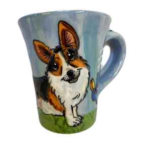 Corgi Dog Hand Painted Ceramic Coffee Mug