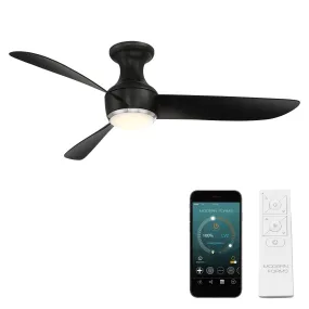 Corona Indoor/Outdoor 3-Blade 52" Smart Flush Mount Ceiling Fan with LED Light Kit and Remote Control