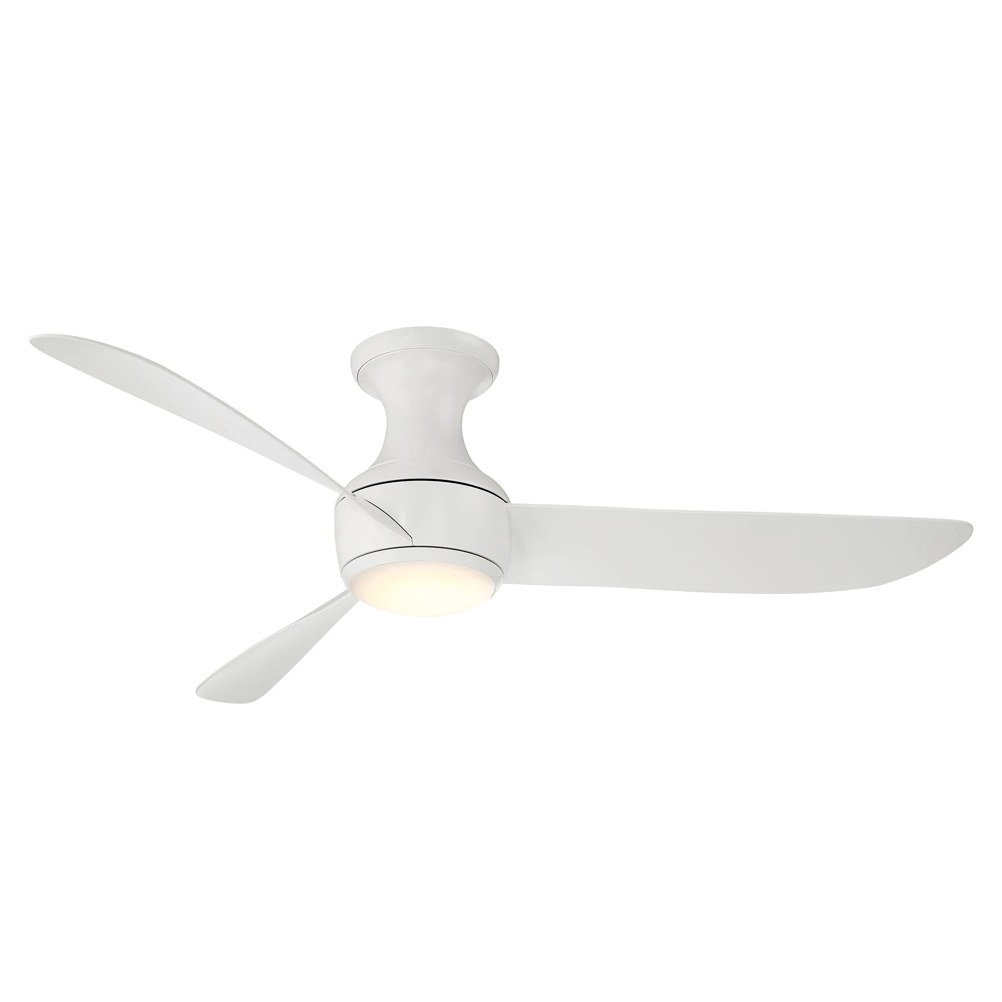 Corona Indoor/Outdoor 3-Blade 52" Smart Flush Mount Ceiling Fan with LED Light Kit and Remote Control