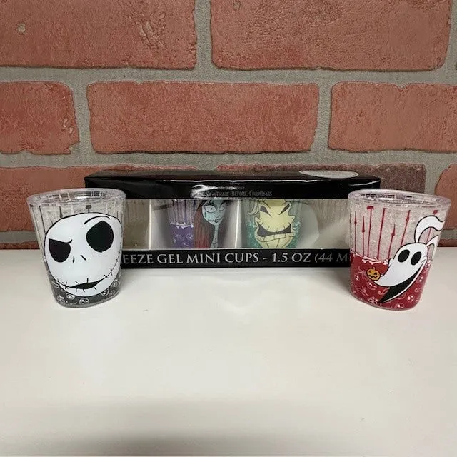 Cup - The Nightmare Before Christmas - 4pc Plastic Freeze Gel Mini Cup