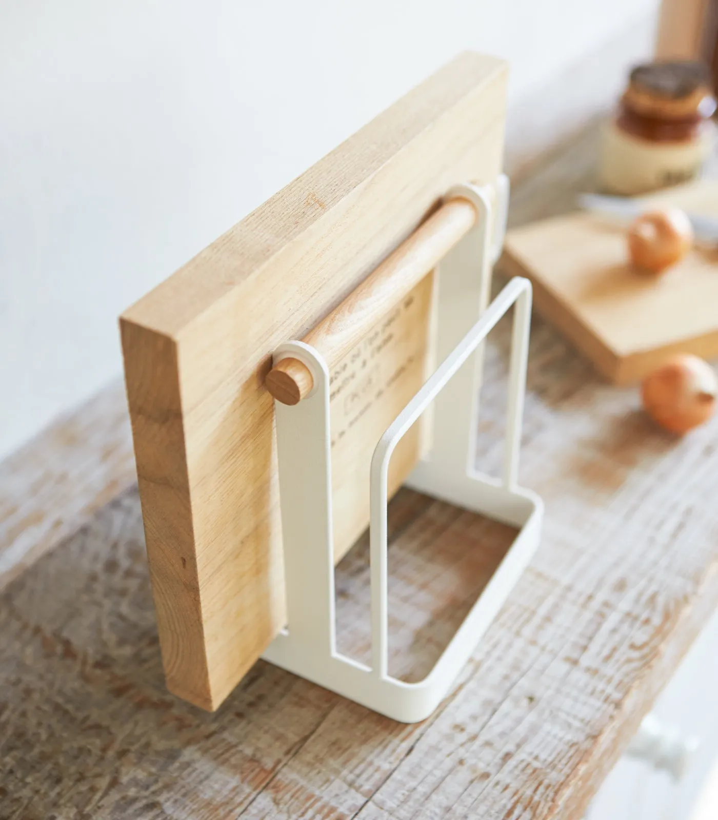 Cutting Board Stand - Steel   Wood