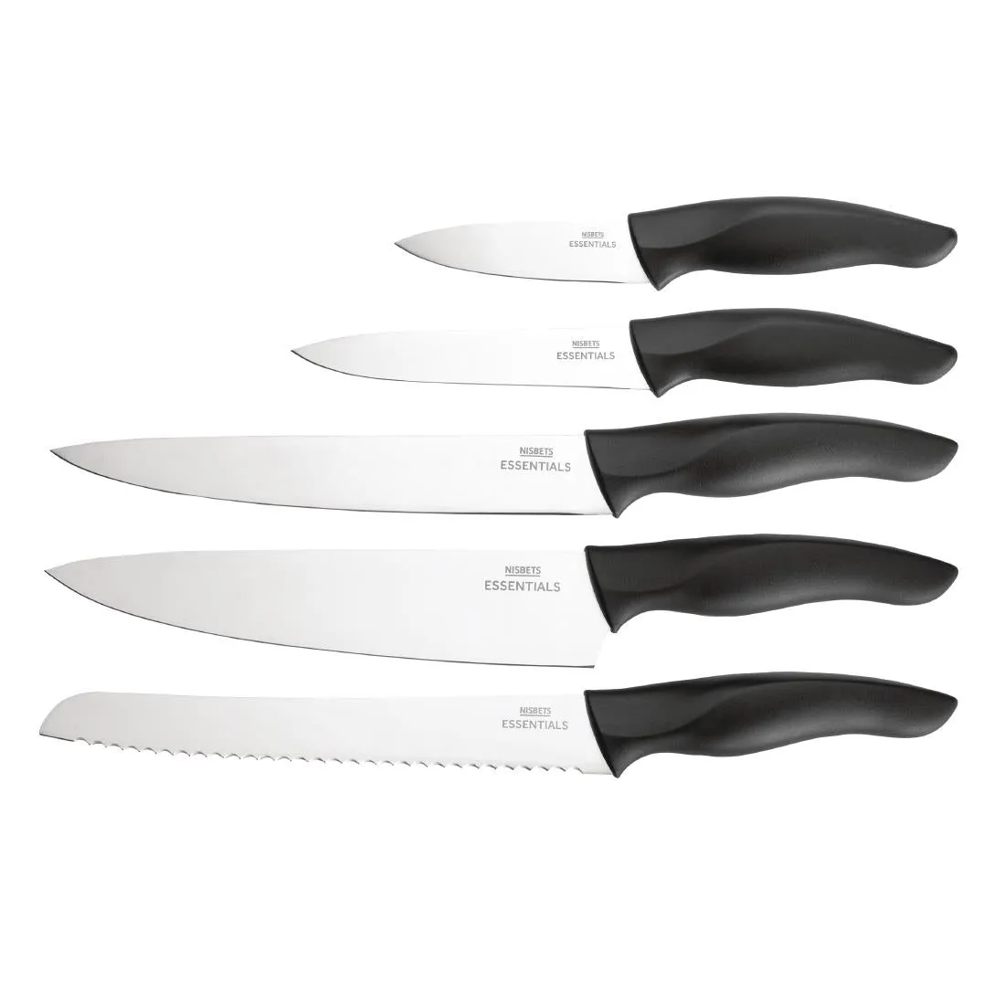 DA083 Nisbets Essentials Knife Block and Knives Set