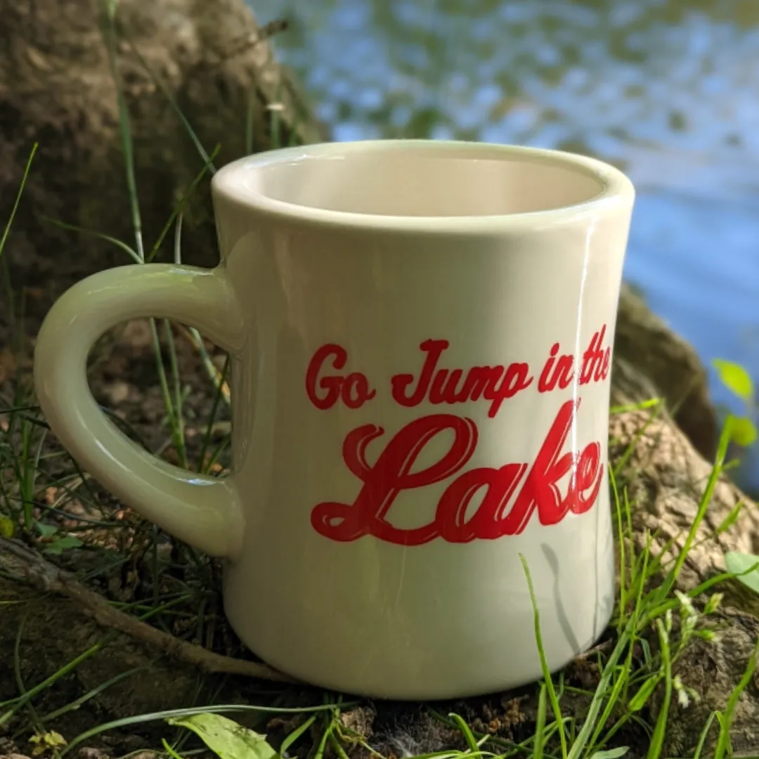 Diner Style Coffee Mug - 'Go Jump in the Lake'