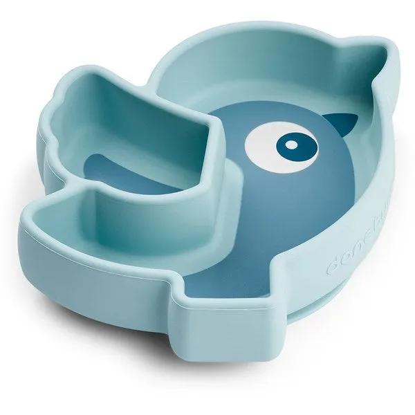 Done by Deer Silicone Stick&Stay Snack Plate Birdee Blue