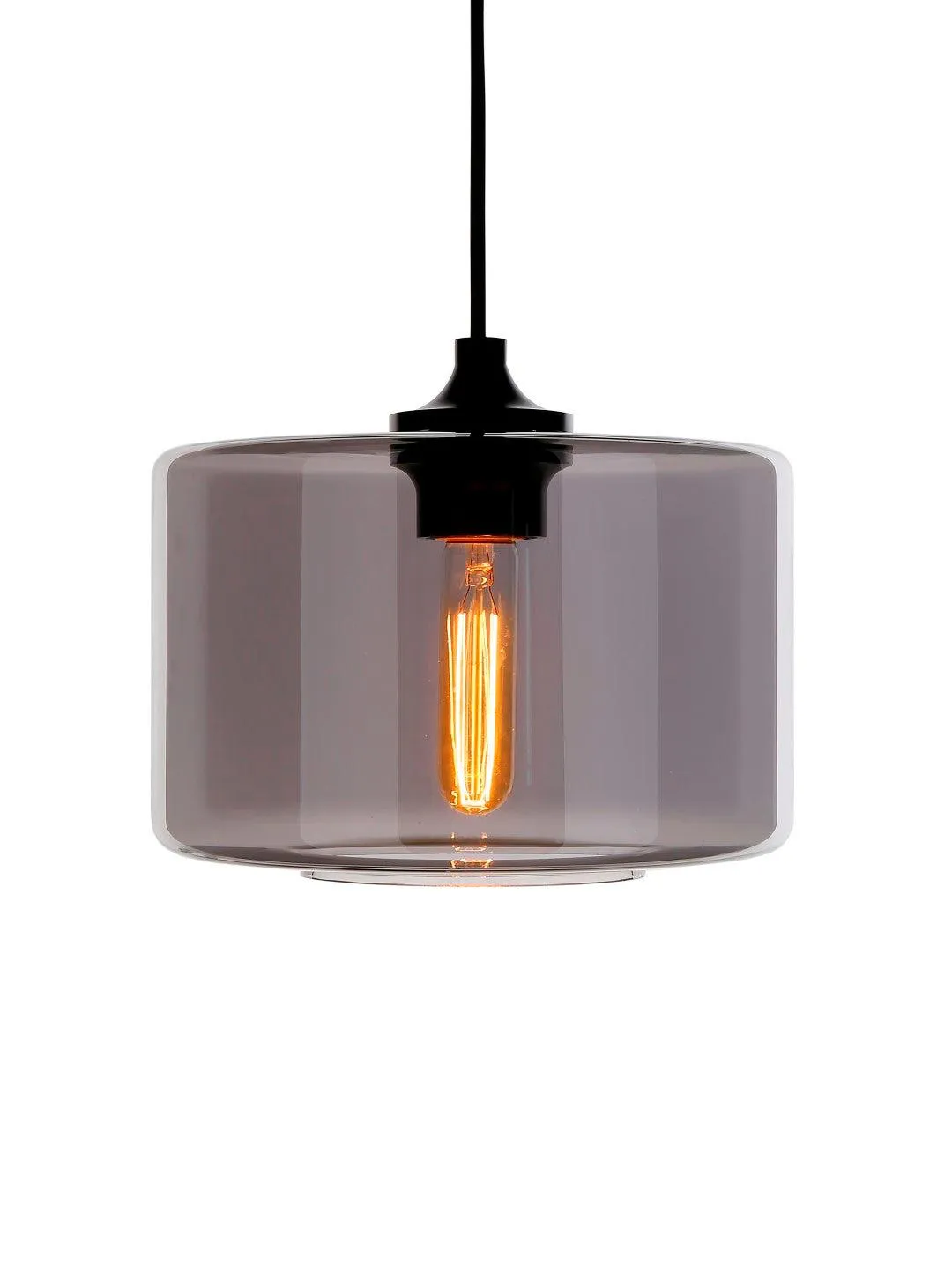 Drum Mouth-blown Glass Pendant Light