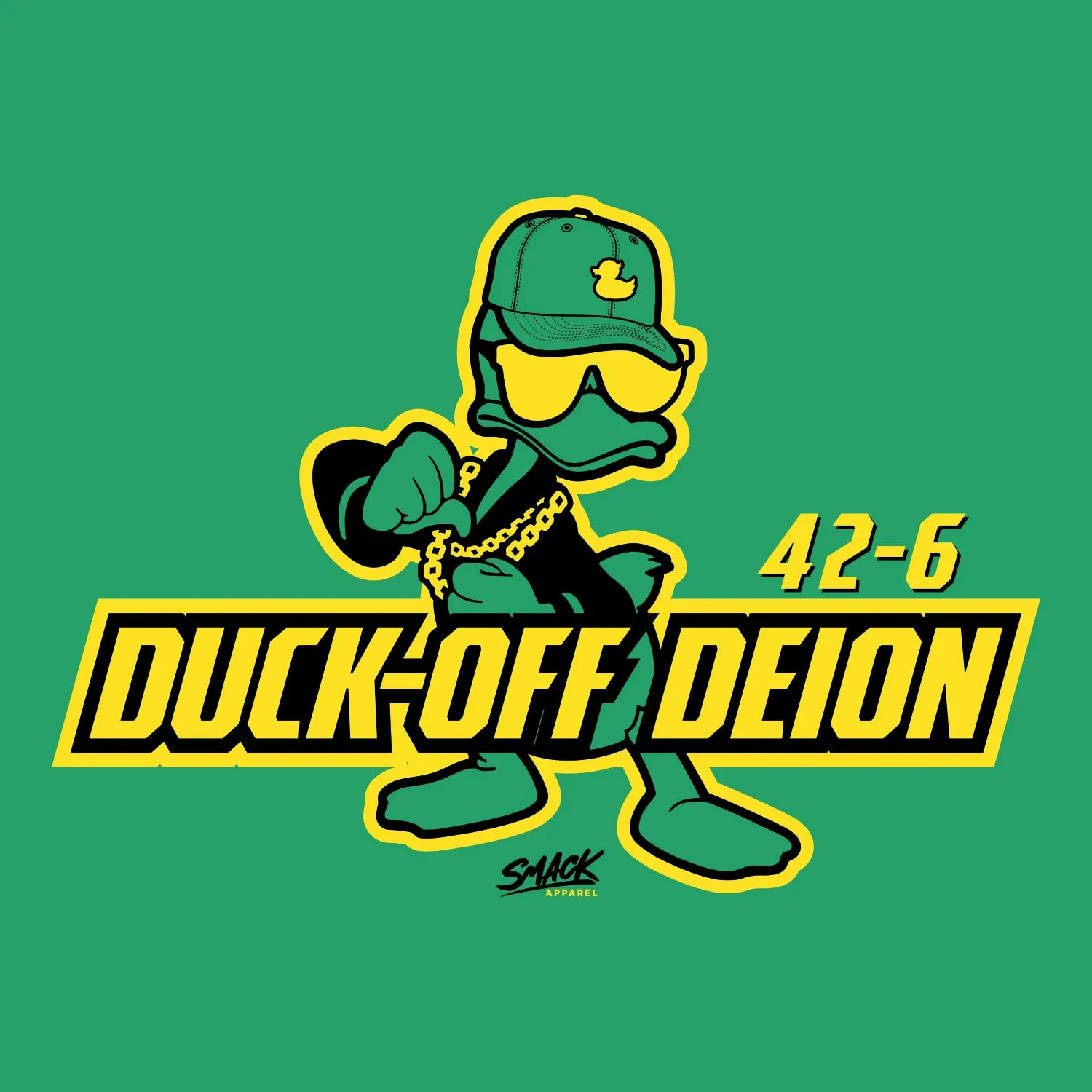 Duck-Off Deion T-Shirt for Oregon College Fans (SM-5XL)