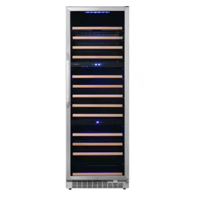 Edgestar CWR1432TZ 131 Bottle 24" Built-In Triple Zone Wine Cooler in Stainless Steel