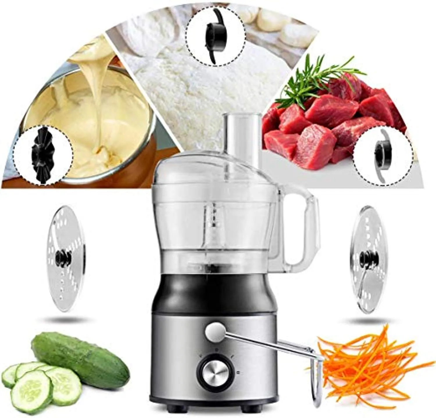 Electric 5-in-1 Professional Food Processor and Juicer Combo