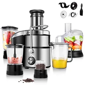 Electric 5-in-1 Professional Food Processor and Juicer Combo