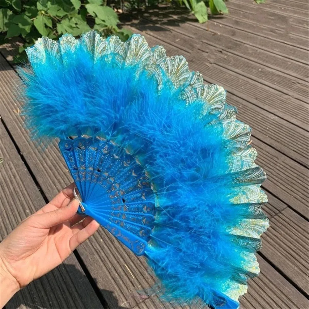 Feather Hand Fan Japanese Style