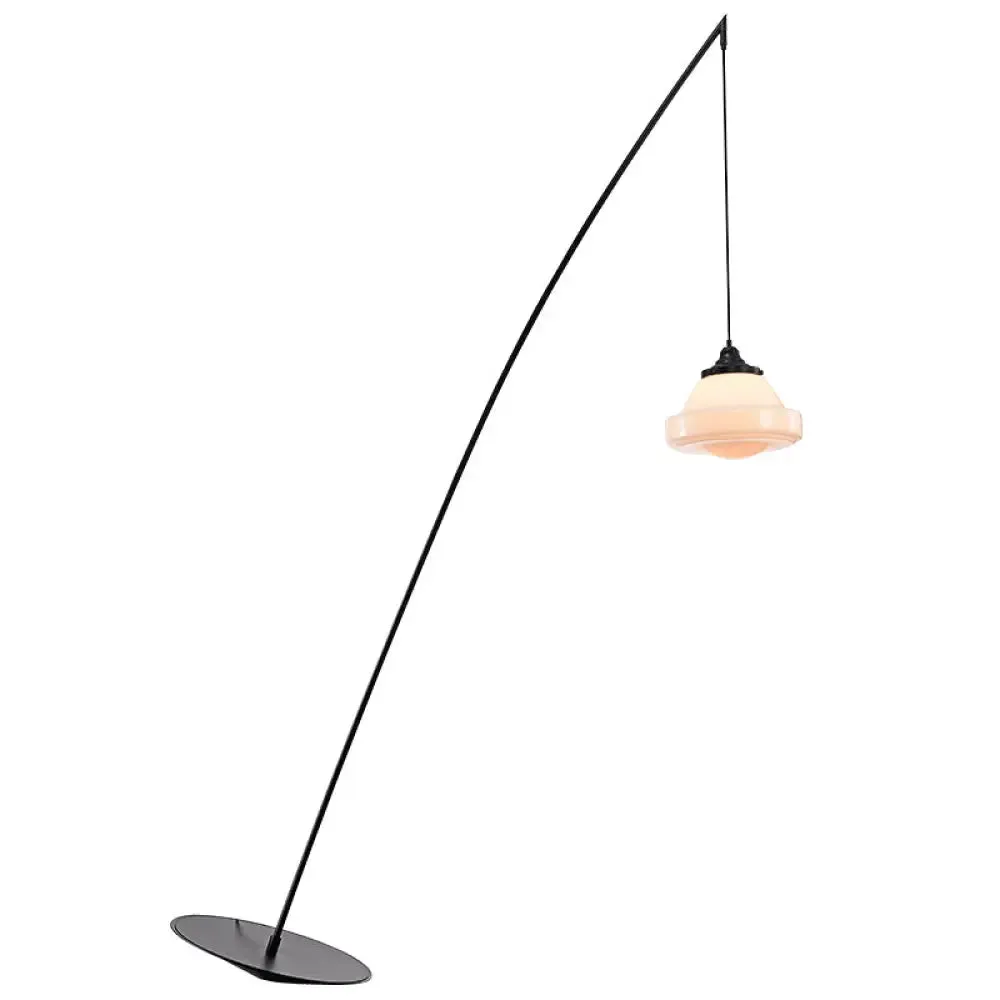 Fishing Floor Lamp: Simplicity Metal LED Floor Light with Dangling Shade