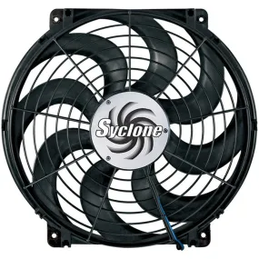 Flex-A-Lite Syclone S-Blade Electric Cooling Fan - 16" Fan - Push/Pull - 2500 CFM - 12V - Curved Blade - 15-3/4 x 16-5/8" - 4" Thick - Plastic