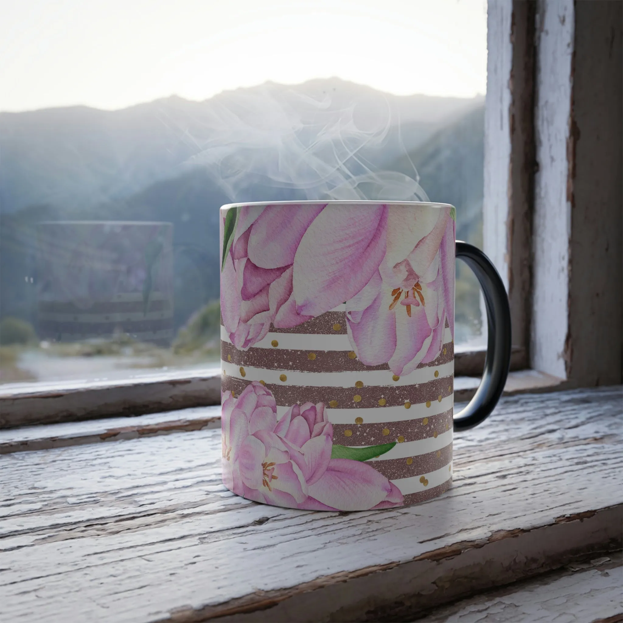 Floral 11oz Color Morphing Mug