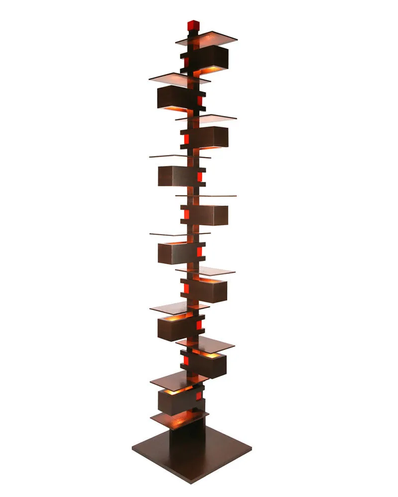 Frank Lloyd Wright Taliesin 2 Floor Lamp - Walnut