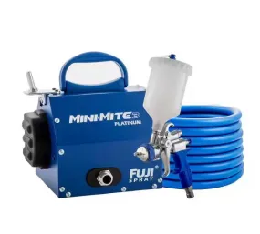 Fuji Spray Mini-Mite 3 PLATINUM-T75G HVLP Paint Sprayer Gun, 600cc Gravity Feed Cup & 1.3 mm Air Cap Set HVLP Paint Sprayer System