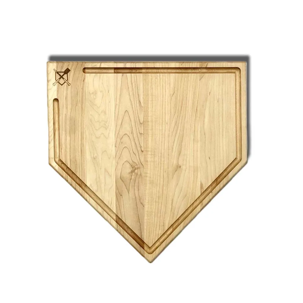 Full Size (17" x 17") Home Plate Cutting Board With Trough