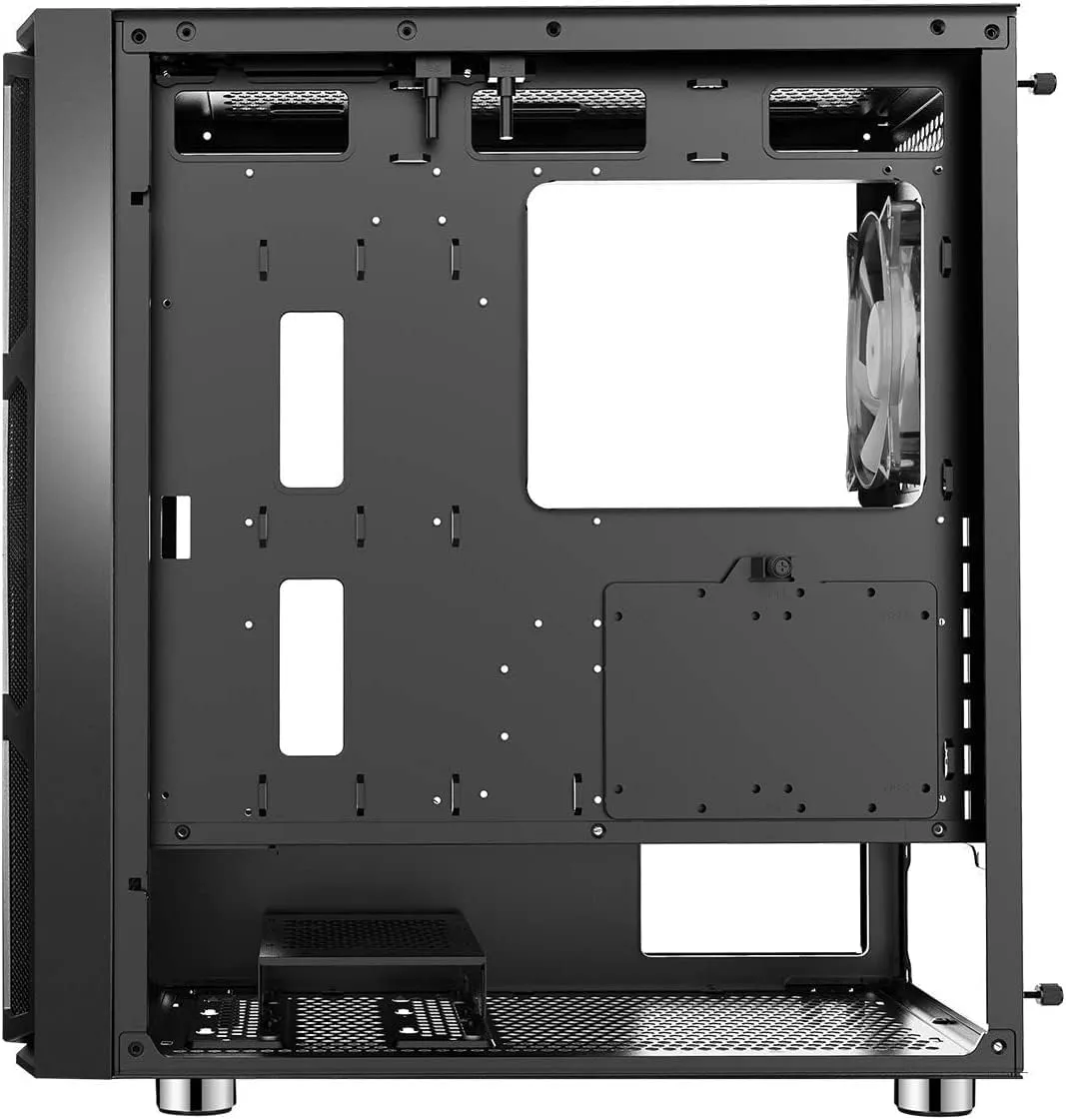 GameMax F15G ARGB Gaming PC Case w/ Glass Window, E-ATX, Glass Front, Front 20cm ARGB Fans, ARGB PWM Hub, RF Remote Control, Black