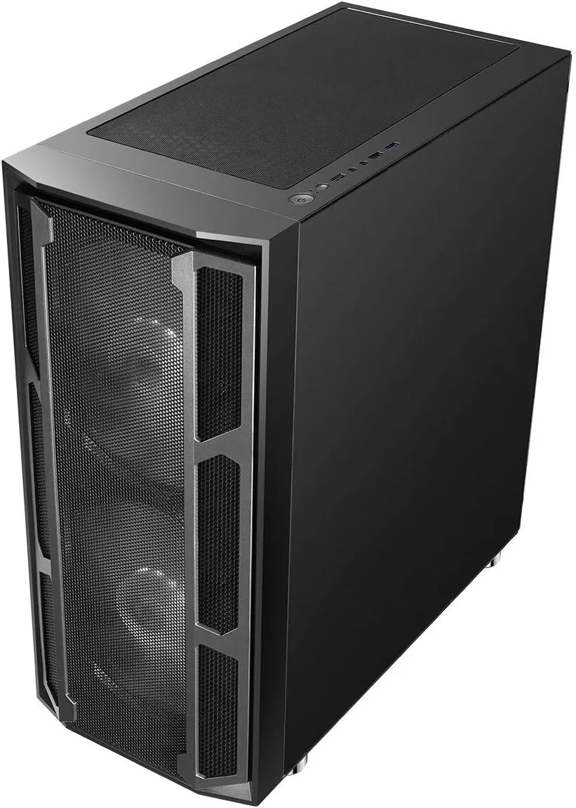 GameMax F15M Mesh ARGB Gaming Case w/ Glass Window, E-ATX, Mesh Front, Front 20cm ARGB Fans, ARGB PWM Hub, RF Remote Control, Black