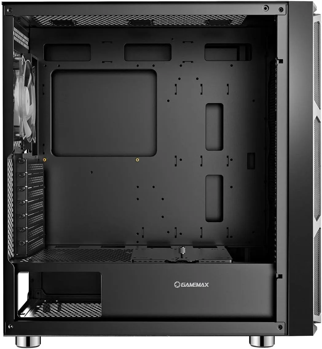 GameMax F15M Mesh ARGB Gaming Case w/ Glass Window, E-ATX, Mesh Front, Front 20cm ARGB Fans, ARGB PWM Hub, RF Remote Control, Black