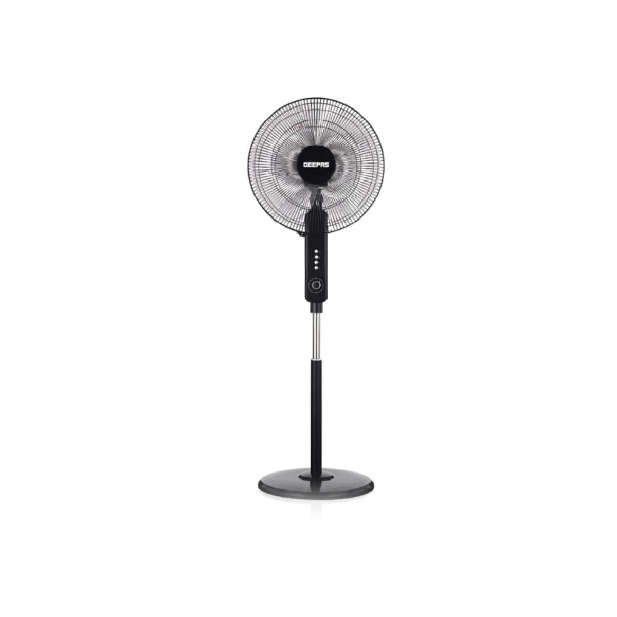 Geepas 16 Stand Fan 3 Speed 5 Leaf Blade Adjustable Height & Tilt Setting Wide Base Aut