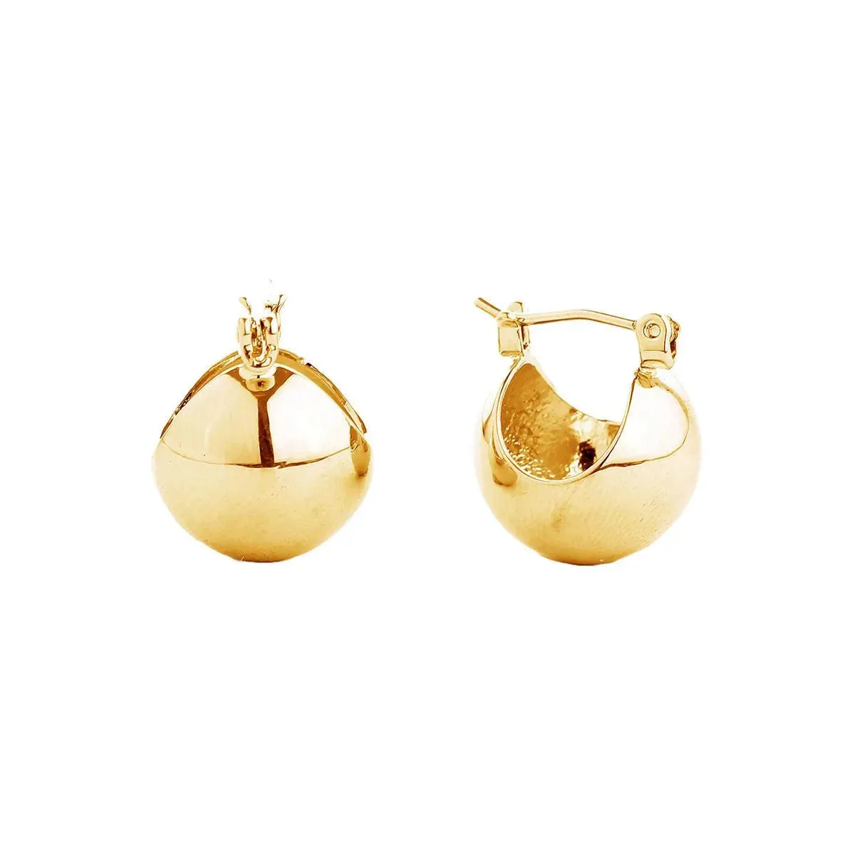 Get Noticed with Stylish Mini Gold Ball-hoop Earrings