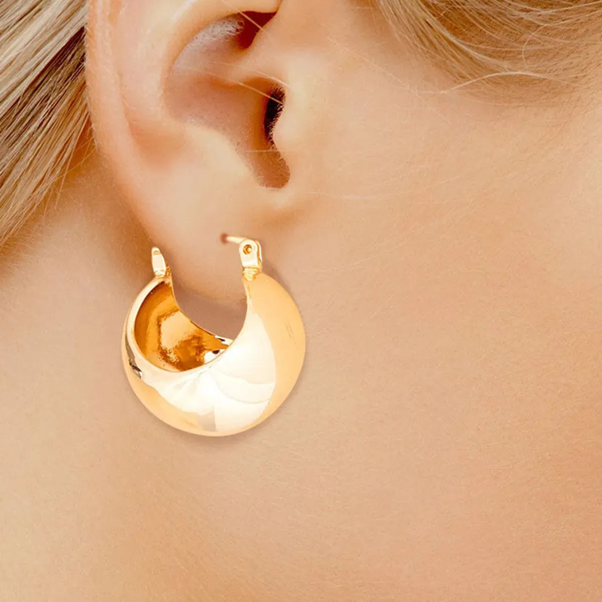 Get Noticed with Stylish Mini Gold Ball-hoop Earrings