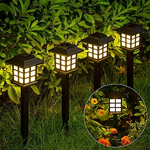 GIGALUMI Solar Outdoor Lights,12 Pack LED Solar Lights Outdoor Waterproof, Solar Walkway Lights Maintain 10 Hours of Lighting for Your Garden, Landscape, Path, Yard, Patio, Driveway