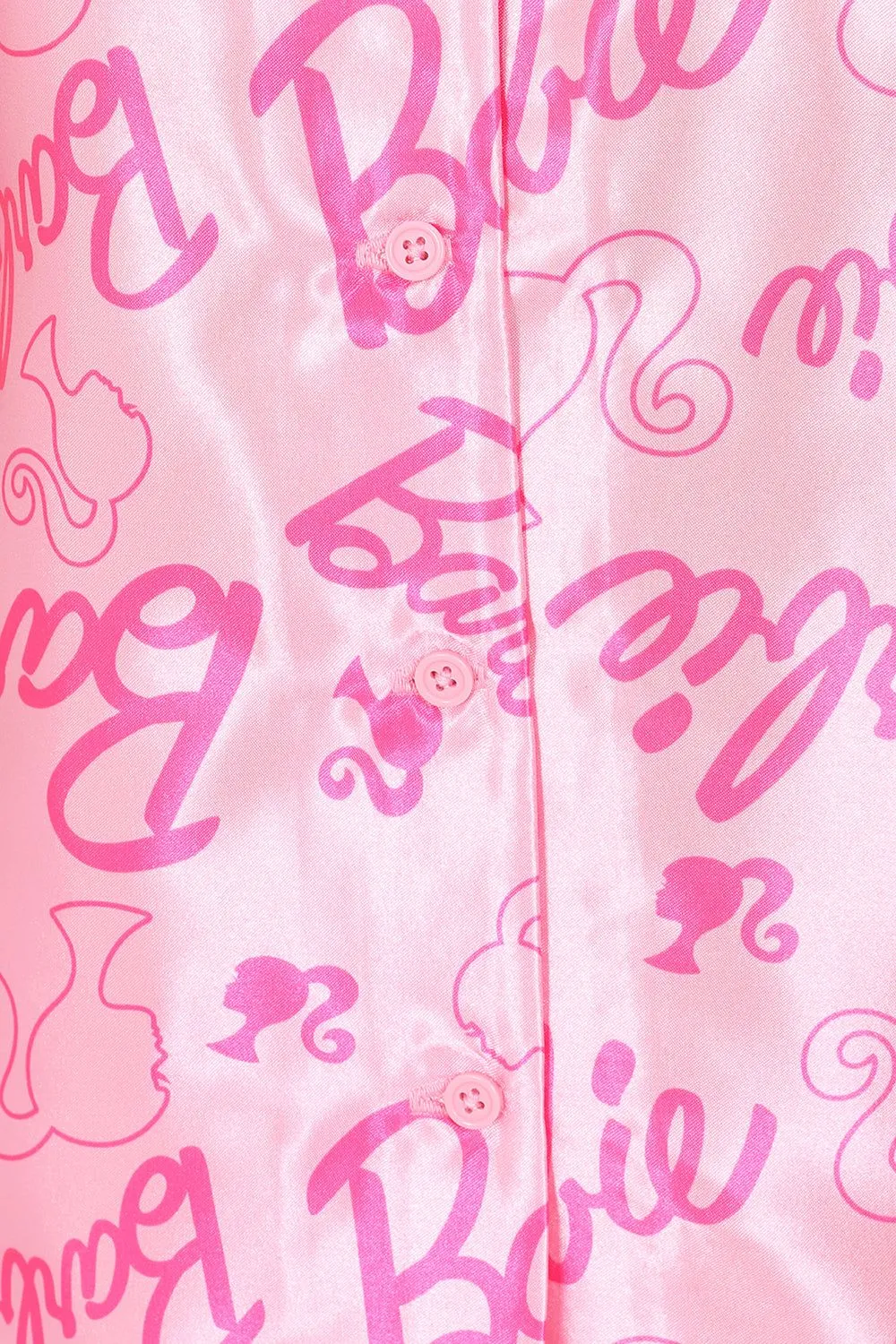 Girls Barbie Short Satin Pyjama Set