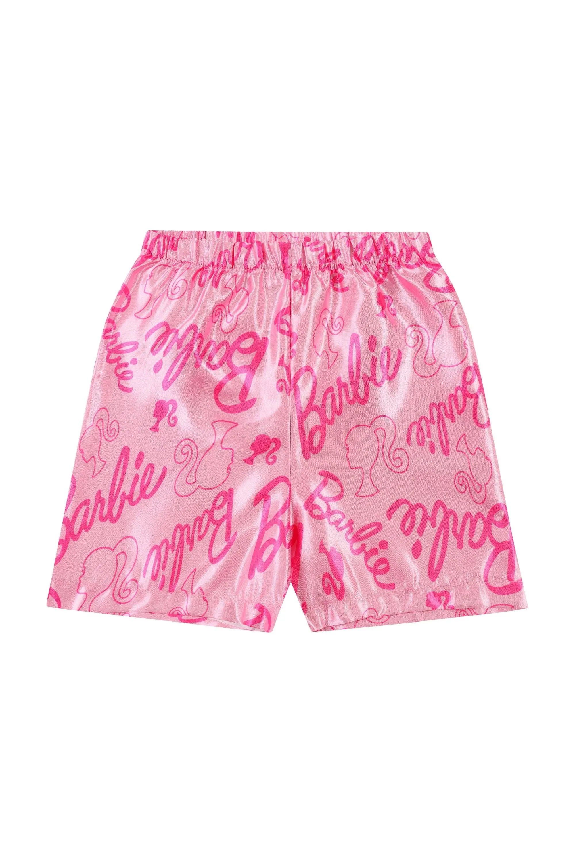 Girls Barbie Short Satin Pyjama Set