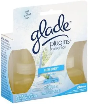 Glade Plug in Scented Oil, Clean Linen Refill Twin Pack - GPISOCLRTP