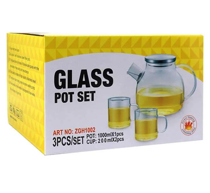 Glass Pot 3pcs Set