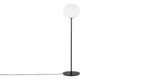 Glo Ball - Glo Ball Floor Lamp, Frosted Glass, Black