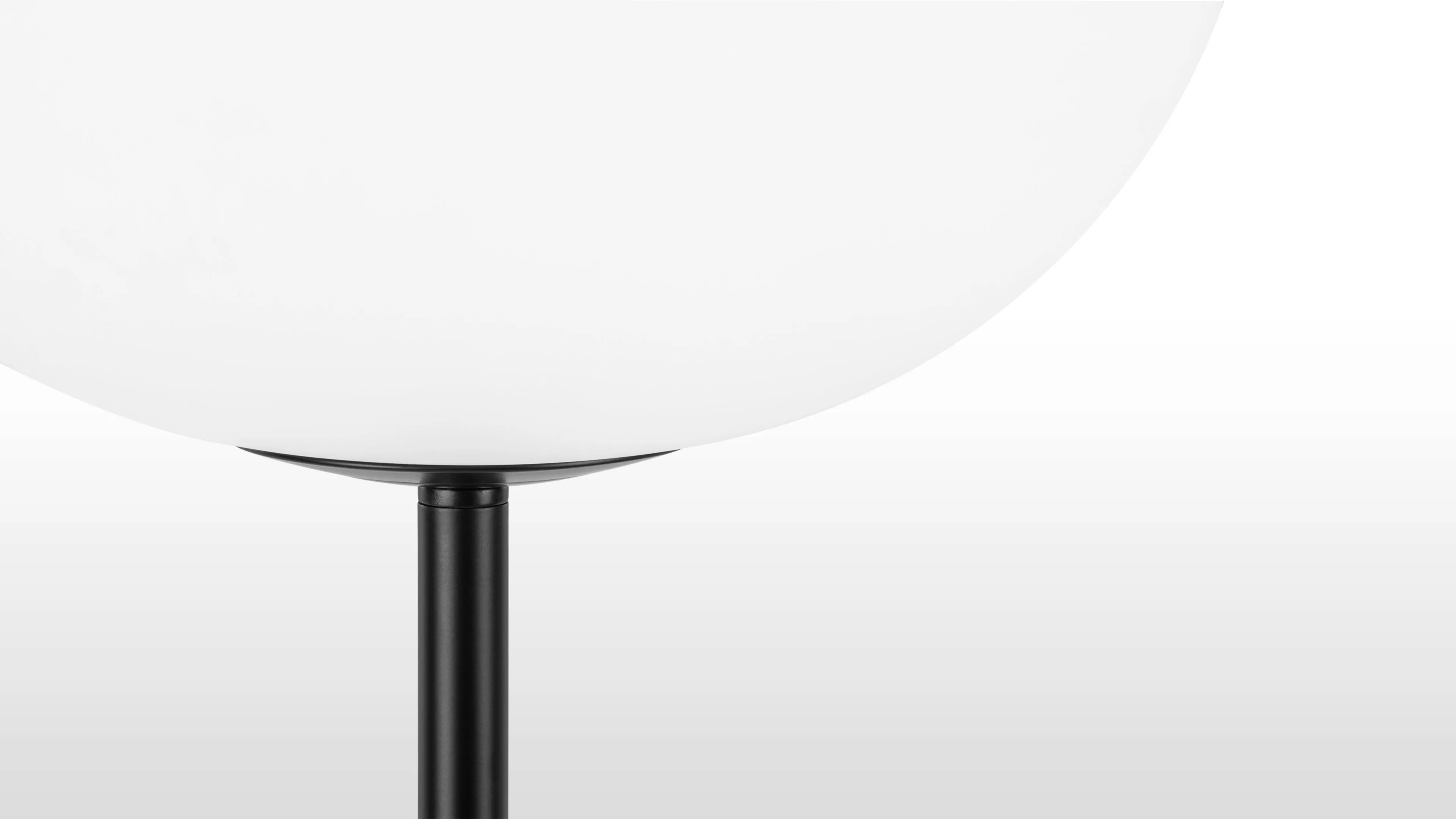 Glo Ball - Glo Ball Floor Lamp, Frosted Glass, Black