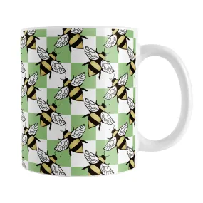 Green Checkered Bee Mug