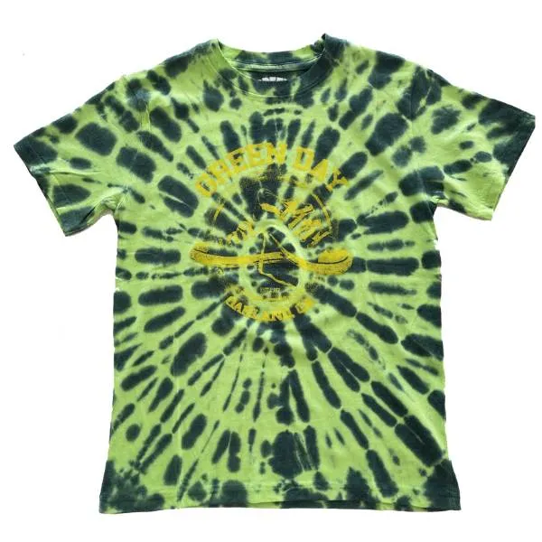 Green Day Kids T-Shirt - Green Day All Stars - Green Tie Dye