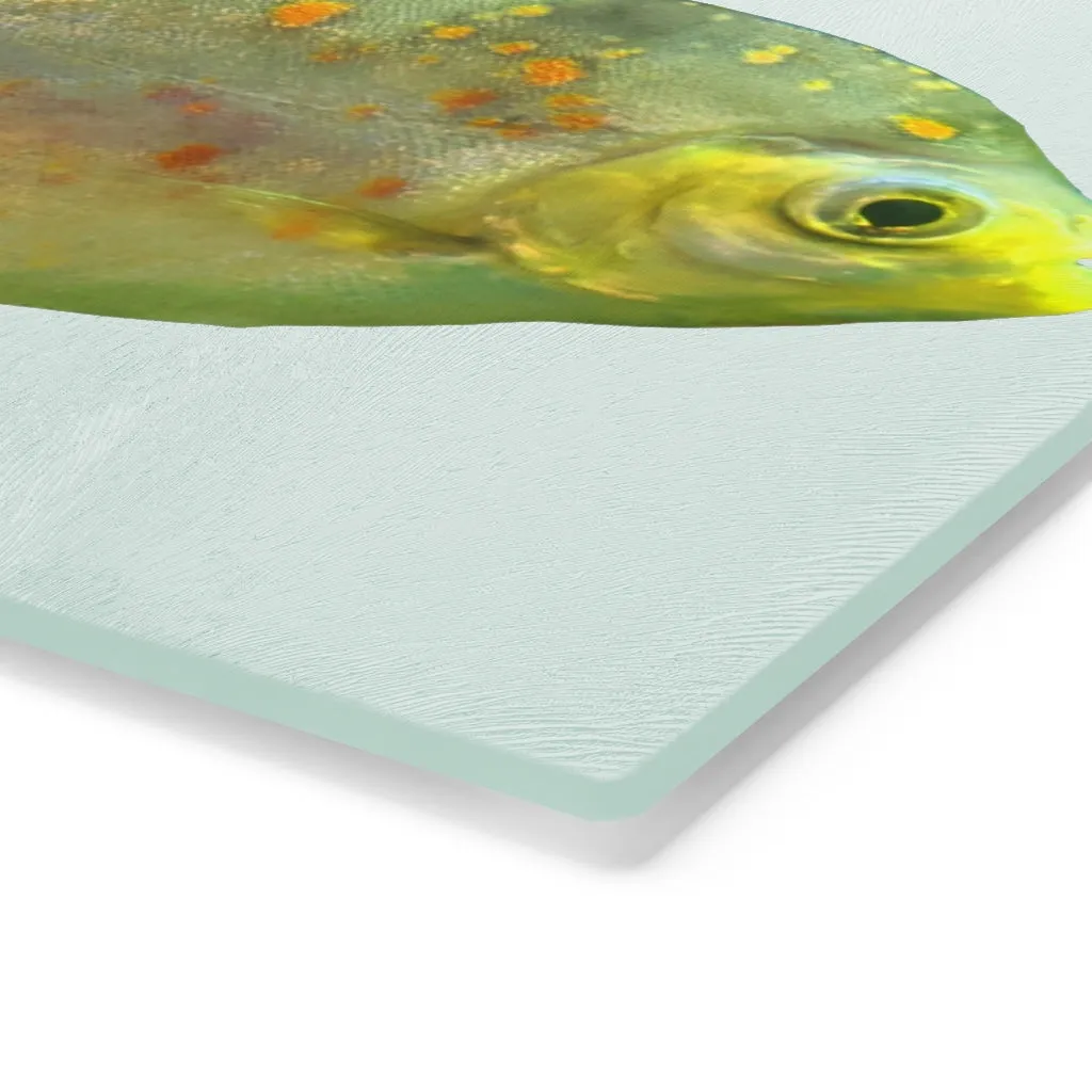 Green Fish with Specs Cutting Board