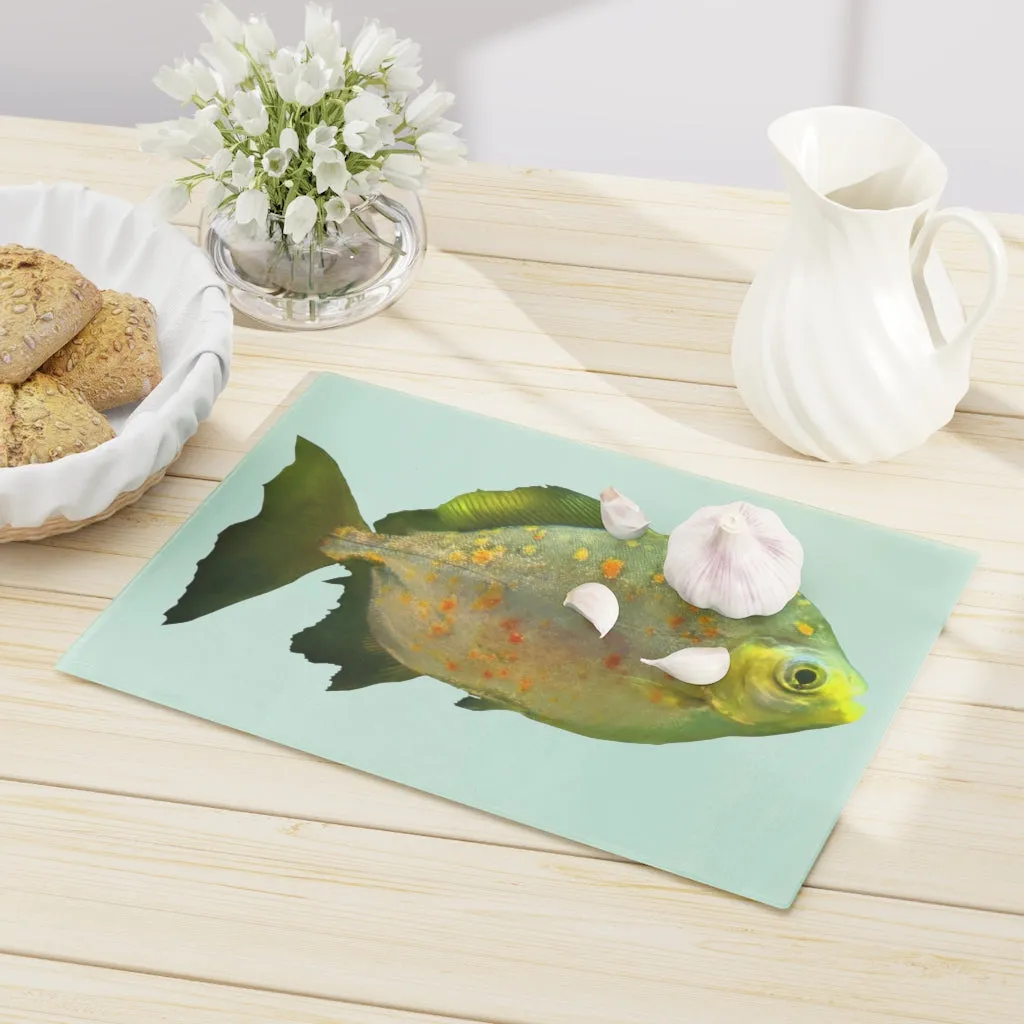 Green Fish with Specs Cutting Board