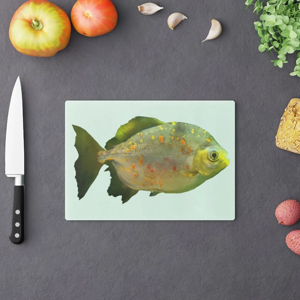 Green Fish with Specs Cutting Board