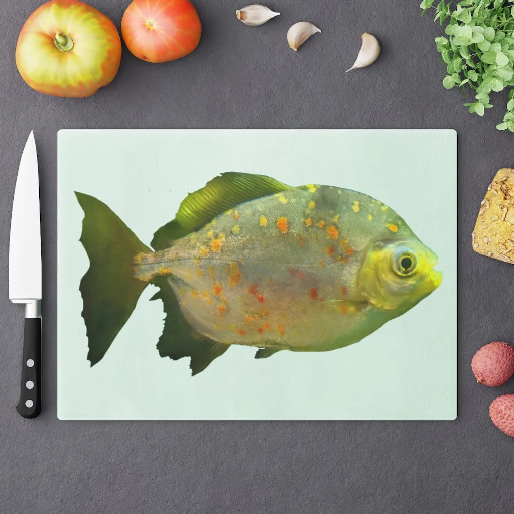 Green Fish with Specs Cutting Board